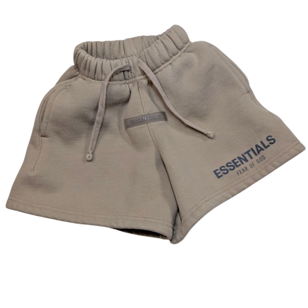 Fear of God Essentials Gray Taupe/Tan Elastic Waist Shorts Size Kids 2-3TToddler